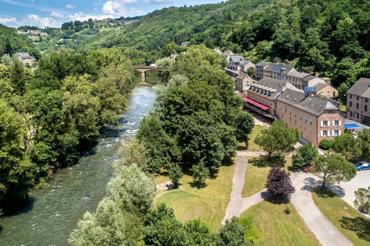 Logis Hotel Restaurant Les 2 Rives - A75, En Bordure De Riviere Banassac ภายนอก รูปภาพ