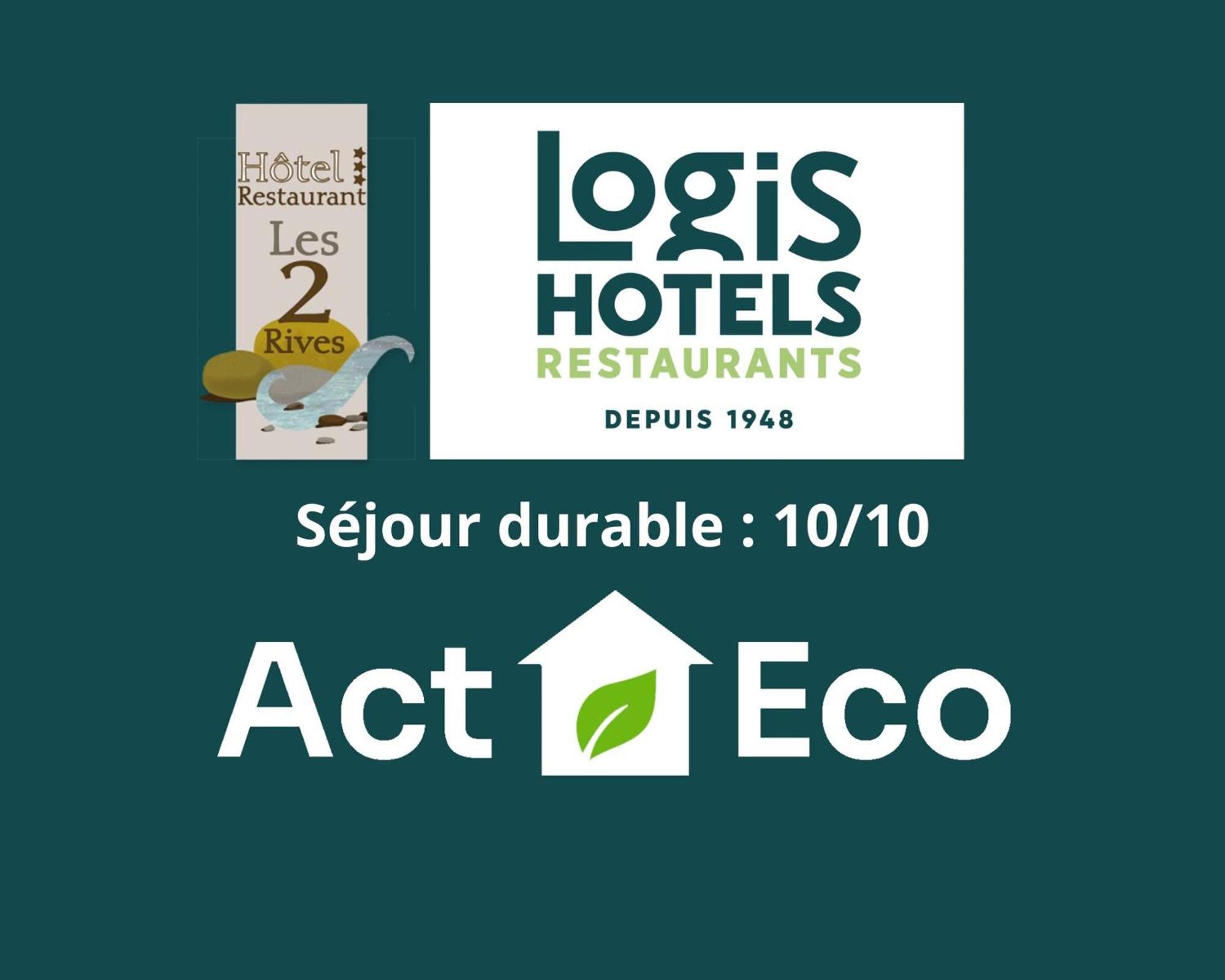 Logis Hotel Restaurant Les 2 Rives - A75, En Bordure De Riviere Banassac ภายนอก รูปภาพ